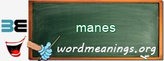 WordMeaning blackboard for manes